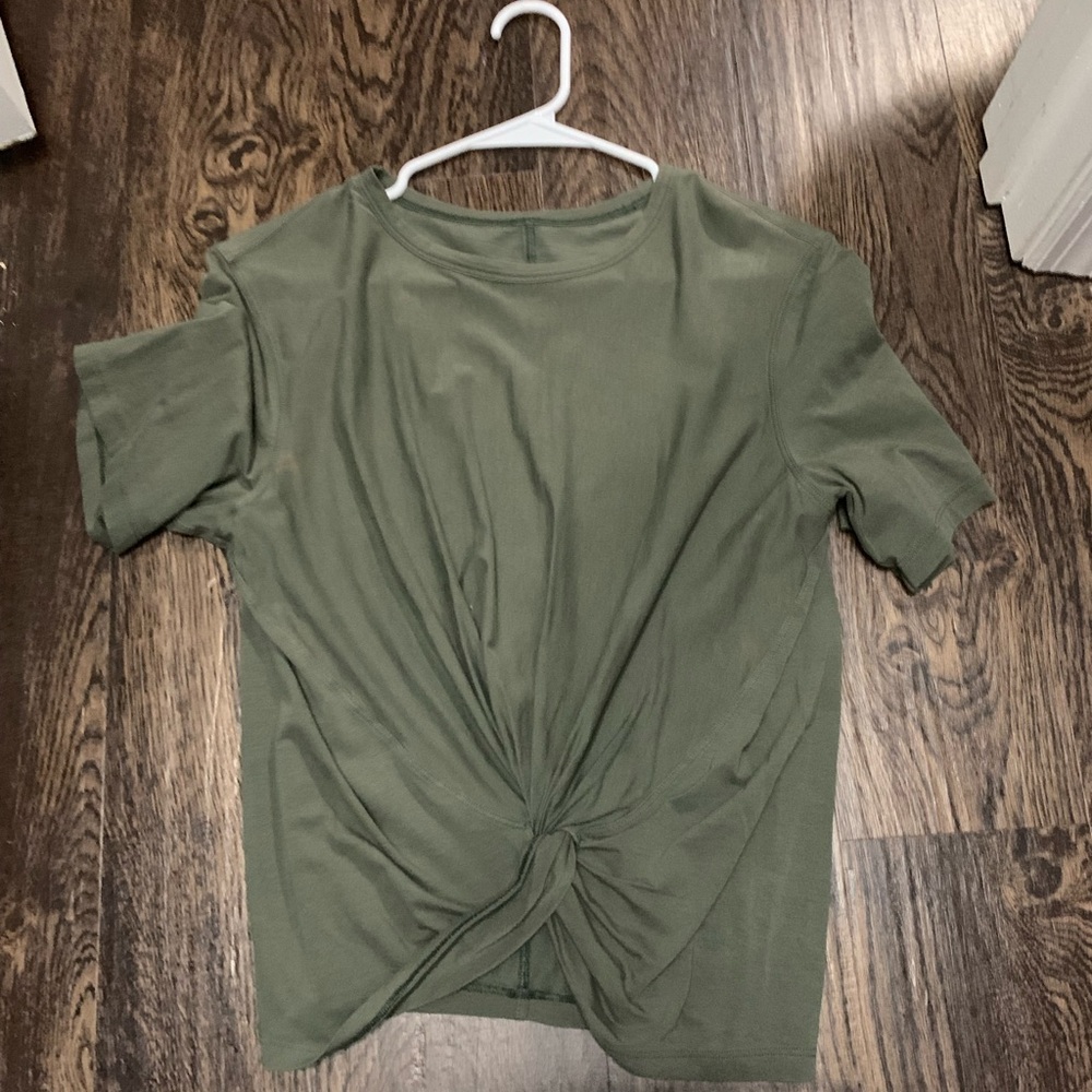 lululemon athletica Sage Green Knot Front Tee